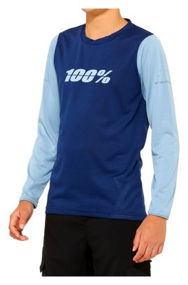 Langarmtrikot 100% Kinder Ridecamp Blau