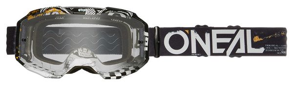 O'Neal B-10 Attack Goggle Black/White Clear Lens