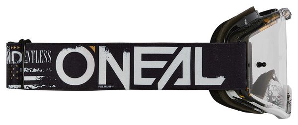 O'Neal B-10 Attack Maske Schwarz/Weiß Klarer Schirm