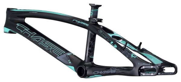 Chase ACT 1.2 Carbon BMX Frame Zwart/Turquoise Blauw