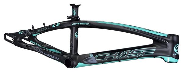 Chase ACT 1.2 Carbon BMX Frame Black/Turquoise Blue