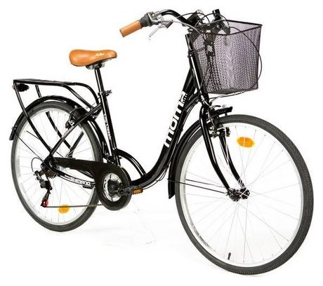 Moma Bikes Bicicleta Paseo City Classic 26'', Aluminio , SHIMANO 18V, Negro