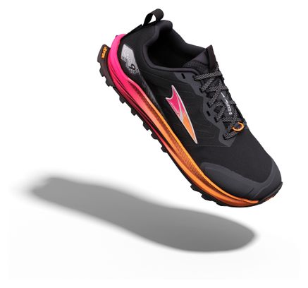 Altra Lone Peak 9+ Women's Trail Running Shoes - Black/Orange/Pink