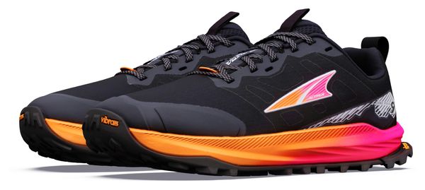 Altra Lone Peak 9+ Women's Trail Running Shoes - Black/Orange/Pink