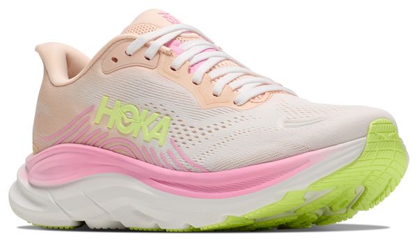 Zapatillas de running Hoka Clifton 11 blancas/rosa para mujer