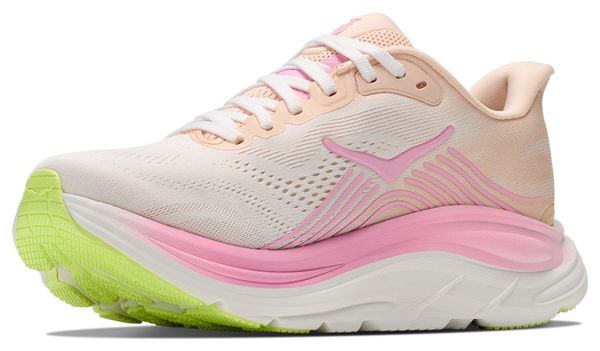 Zapatillas de running Hoka Clifton 11 blancas/rosa para mujer