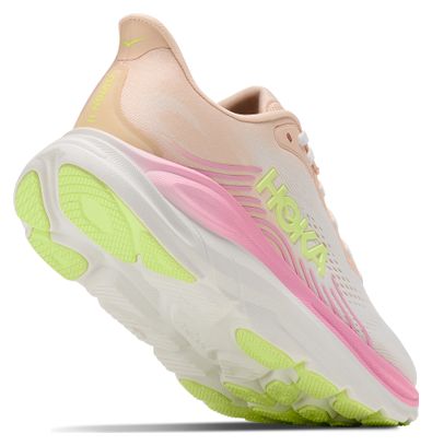 Zapatillas de running Hoka Clifton 11 blancas/rosa para mujer