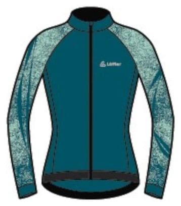 Chemise cycliste à manches longues Loeffler avec maillot de vélo L / s Taylor Femmes-Bleu