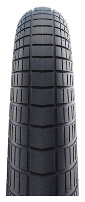 Pneu Ville Schwalbe Big Apple 20'' Tubetype Rigide RaceGuard Addix E-Bike E25 Noir Réfléhissant