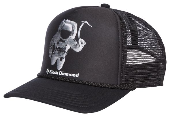 Black Diamond Flat Bill Spaceshot Trucker Hat Black