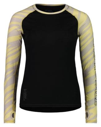 Mons Royale Bella Tech Merino Yellow/Black Women's Long Sleeve Baselayer Jersey