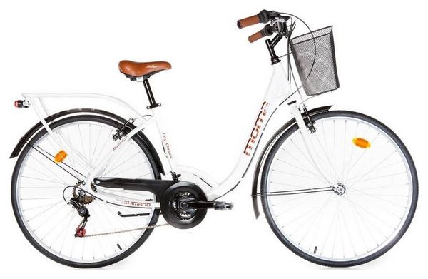 Vélo de Ville Moma Bikes City Classic 28'' Shimano 18V Blanc
