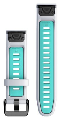 Garmin QuickFit 20 mm Silicone Wristband Whitestone Aqua Blue