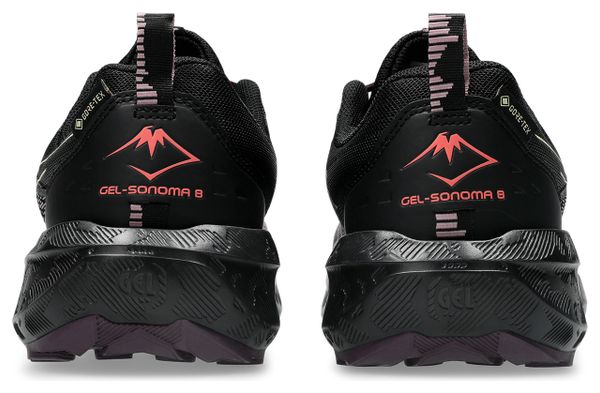 Asics Gel-Sonoma 8 GTX Women's Trail Running Shoes - Black/Red