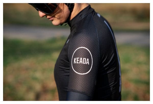 Maillot de cyclisme femme essentiel à manches courtes - Noir