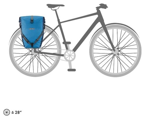Ortlieb Back-Roller Plus 40L Pair of Bike Bags Dusk Denim Blue