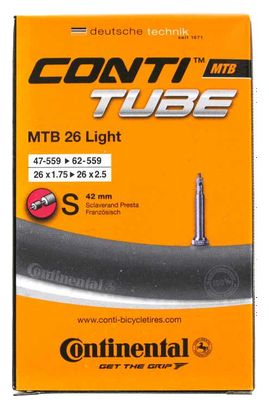 Continental MTB Light Tube - 26x1.75 26x2.50 Presta