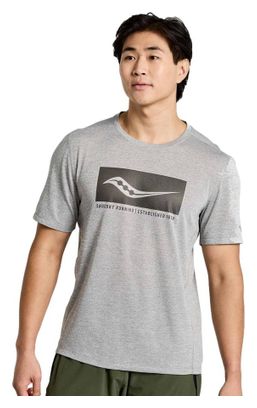 Saucony Stopwatch Run Short Sleeve Jersey Gray