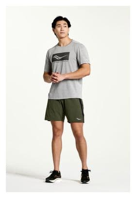 Saucony Stopwatch Run Short Sleeve Jersey Gray