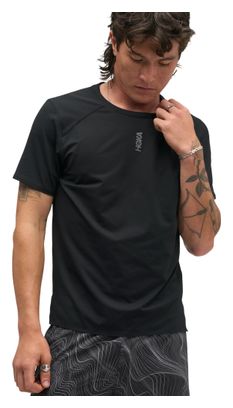 Maglietta da corsa Hoka EveryRun nera da uomo