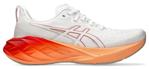 Chaussures Running Asics Novablast 4 Blanc/Orange Homme