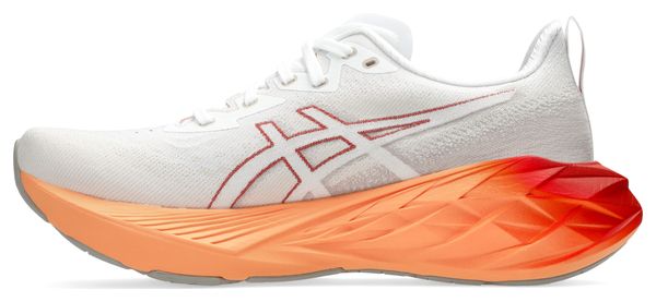 Chaussures Running Asics Novablast 4 Blanc/Orange Homme