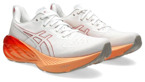 Chaussures Running Asics Novablast 4 Blanc/Orange Homme