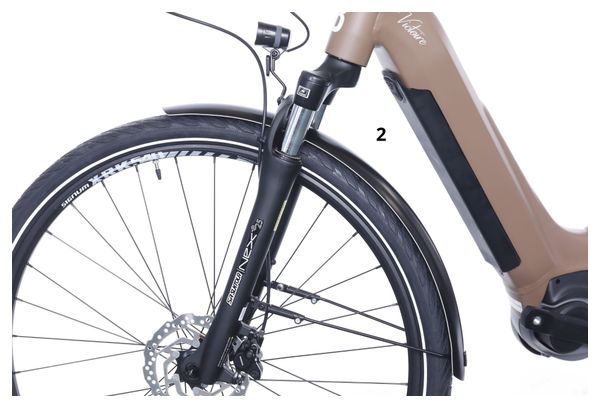 Vélo de Ville Électrique Bicyklet Victoire Shimano Alivio 9V 400 Wh 700 mm Marron - Produit Reconditionné