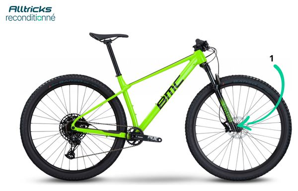 VTT Semi-Rigide BMC Twostroke AL One Sram NX Eagle 12V 29'' Vert Poison | T.XL 190/200cm - Produit Reconditionné / Bon État