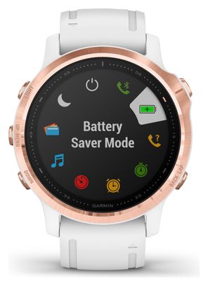 Garmin fenix 6S Pro GPS Watch Rose Gold-tone with White Band