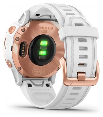 Garmin fenix 6S Pro GPS Watch Rose Gold-tone with White Band