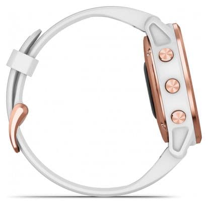 Garmin fenix 6S Pro GPS Watch Rose Gold-tone with White Band