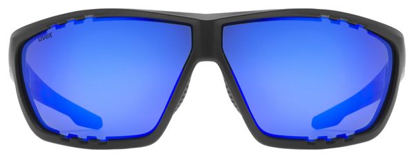 Uvex sportstyle 706 Brille Mattschwarz - Blau verspiegelt