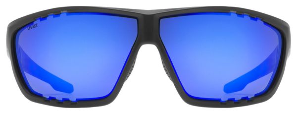 Lunettes Uvex sportstyle 706 Noir Mat - Miroir Bleu