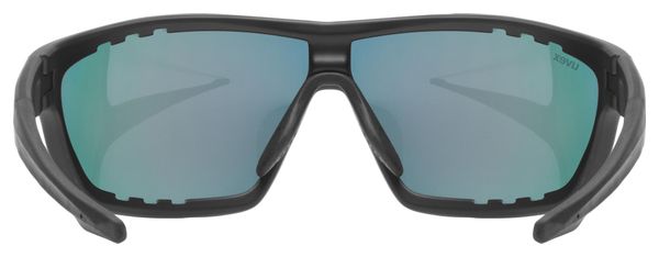 Uvex sportstyle 706 Brille Mattschwarz - Blau verspiegelt