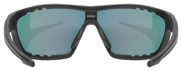 Lunettes Uvex sportstyle 706 Noir Mat - Miroir Bleu