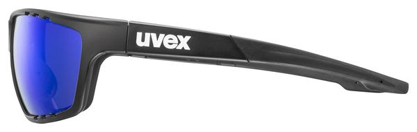 Lunettes Uvex sportstyle 706 Noir Mat - Miroir Bleu