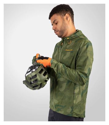 Endura Hummvee Camo Windbreaker Jacket Green