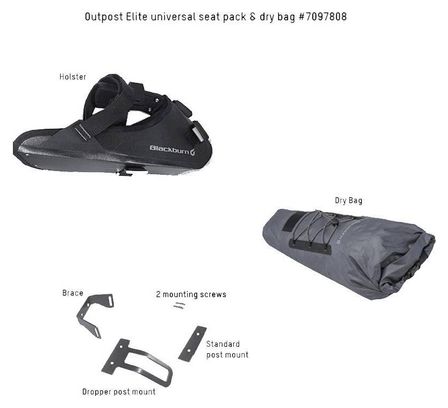 Sacoche de Selle Étanche Blackburn Outpost Elite Universal Seat Pack