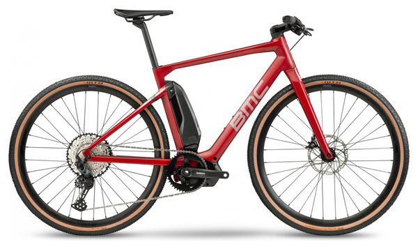 Vélo de Ville Électrique Sportif BMC Alpenchallenge AMP Cross One Shimano Deore 12V 504 Wh 700 mm Rouge Ruby 2021