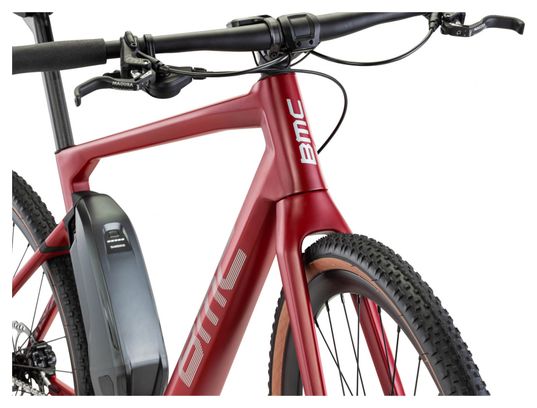 Vélo de Ville Électrique Sportif BMC Alpenchallenge AMP Cross One Shimano Deore 12V 504 Wh 700 mm Rouge Ruby 2021