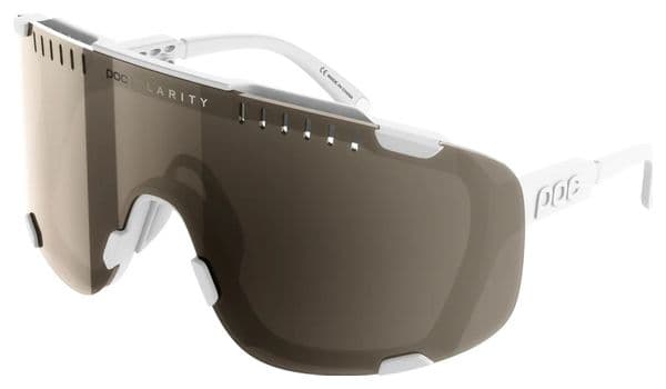 Poc Devour Hydrogen White / Clarity Trail Partly Sunny Silver Sunglasses