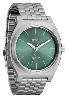 Reloj Nixon Time Teller Solar Unisex Plata/Verde