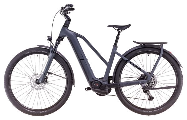 Cube Kathmandu Hybrid One 800 Trapeze Elektrische Hybride Fiets Shimano Cues 10S 800 Wh 700 mm Shadow Grey 2025