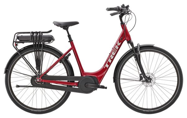 Trek District + 4 Lowstep 400wh Electric City Bike Shimano Nexus 7V Rage Red 2021