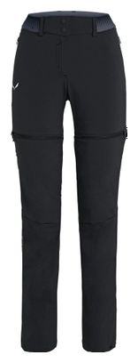 Salewa Pedroc Durastretch Pantalón Convertible Mujer Negro