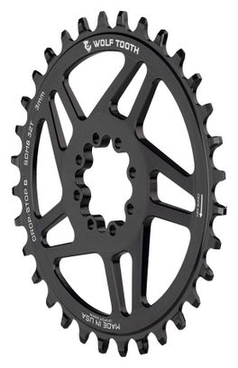Plato Wolf Tooth Platos de montaje directo para bielas de montaña Sram de 8 tornillos Desplazamiento 0 mm Drop-Stop B