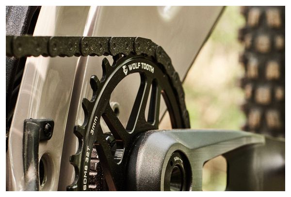 Plato Wolf Tooth Platos de montaje directo para bielas de montaña Sram de 8 tornillos Desplazamiento 0 mm Drop-Stop B