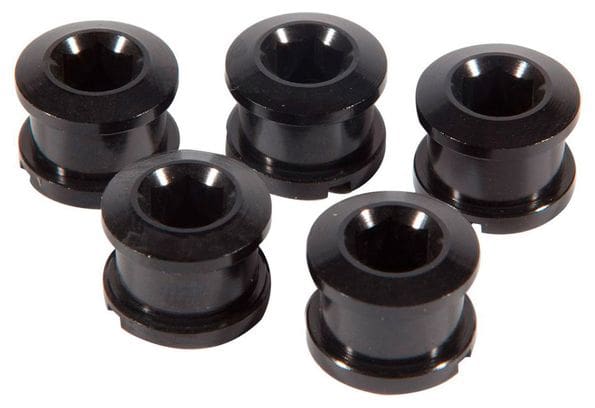 Set van 5 INSIGHT schroeven voor 6,5 x 4mm zwarte aluminium kronen