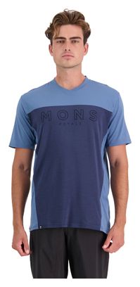Mons Royale Redwood Merino VT Short Sleeve Jersey Blue